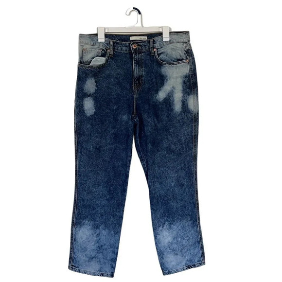 Ella Moss Bleached High Waist Straight Leg Ankle Jeans size Junior‎ 32 - Picture 4 of 7